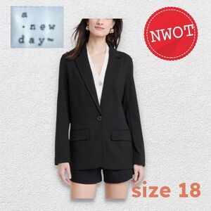 ⬇️🆕 *NWOT* A NEW DAY |Size 18 | Women Black Blazer